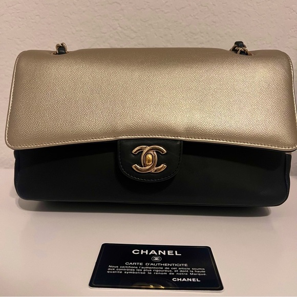 CHANEL Handbags - Chanel Black and Gold Women's Bag